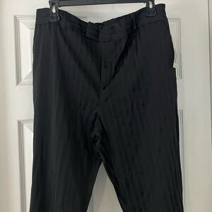Duo Maternity Black Striped Pants Size Medium